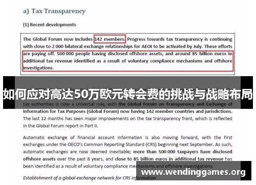 如何应对高达50万欧元转会费的挑战与战略布局 如何应对高达50万欧元转会费的挑战与战略布局